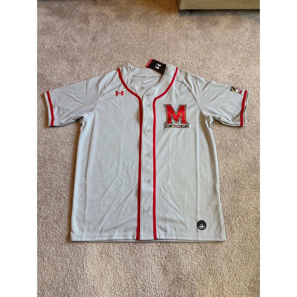 Maryland Terrapins Under Armour Men’s NWT Baseball Jersey Size Large